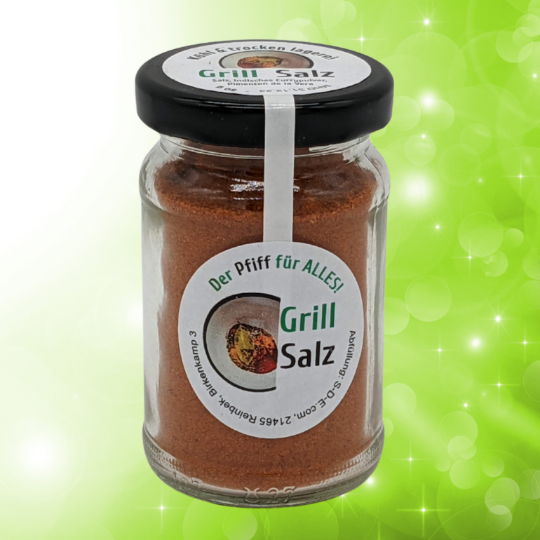 Glas Gewürz Grillsalz