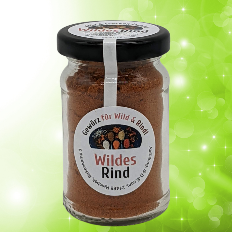 Glas Gewürz Wildes Rind
